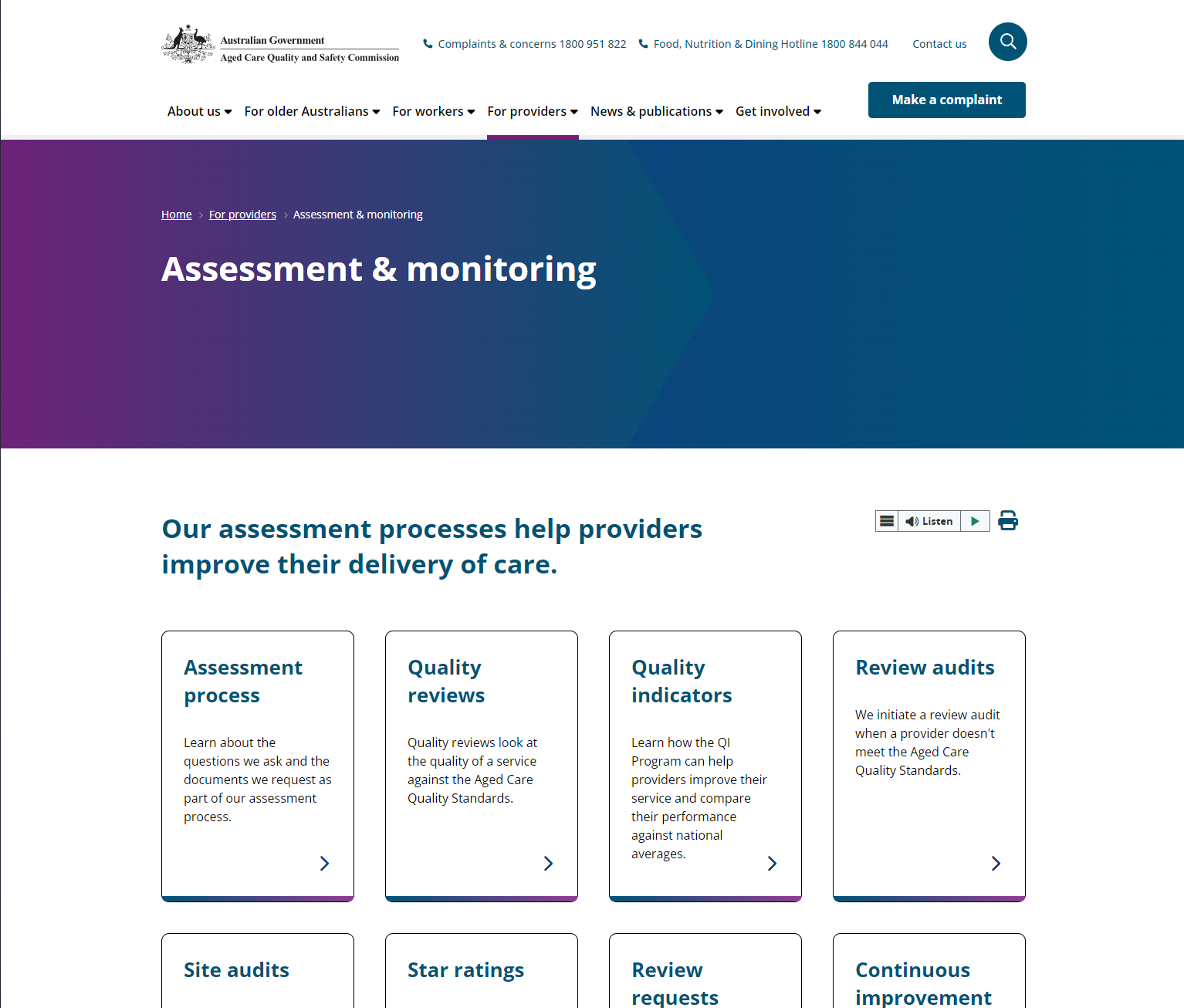 Assessment & monitoring