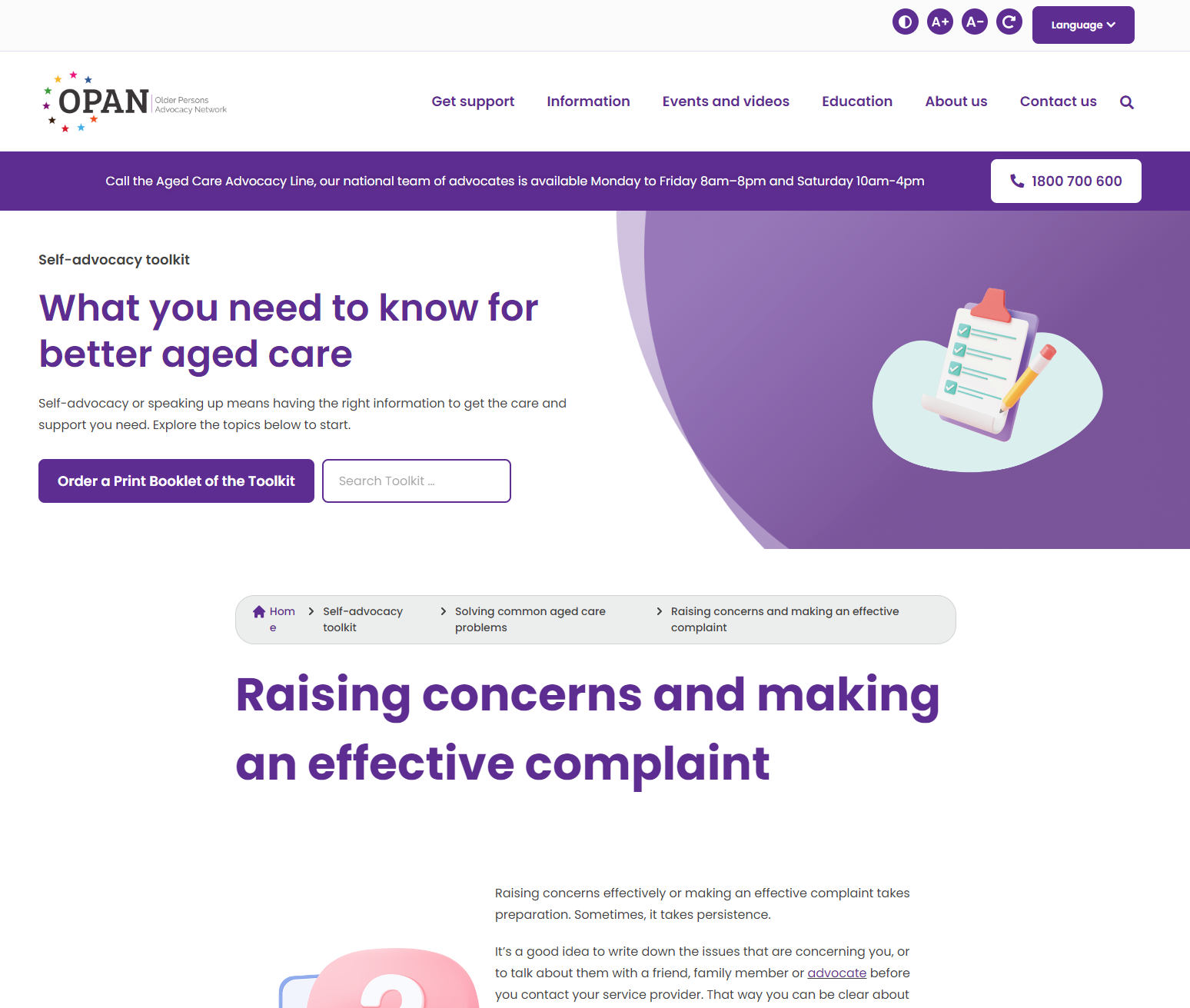 Raising concerns and making an effective complaint