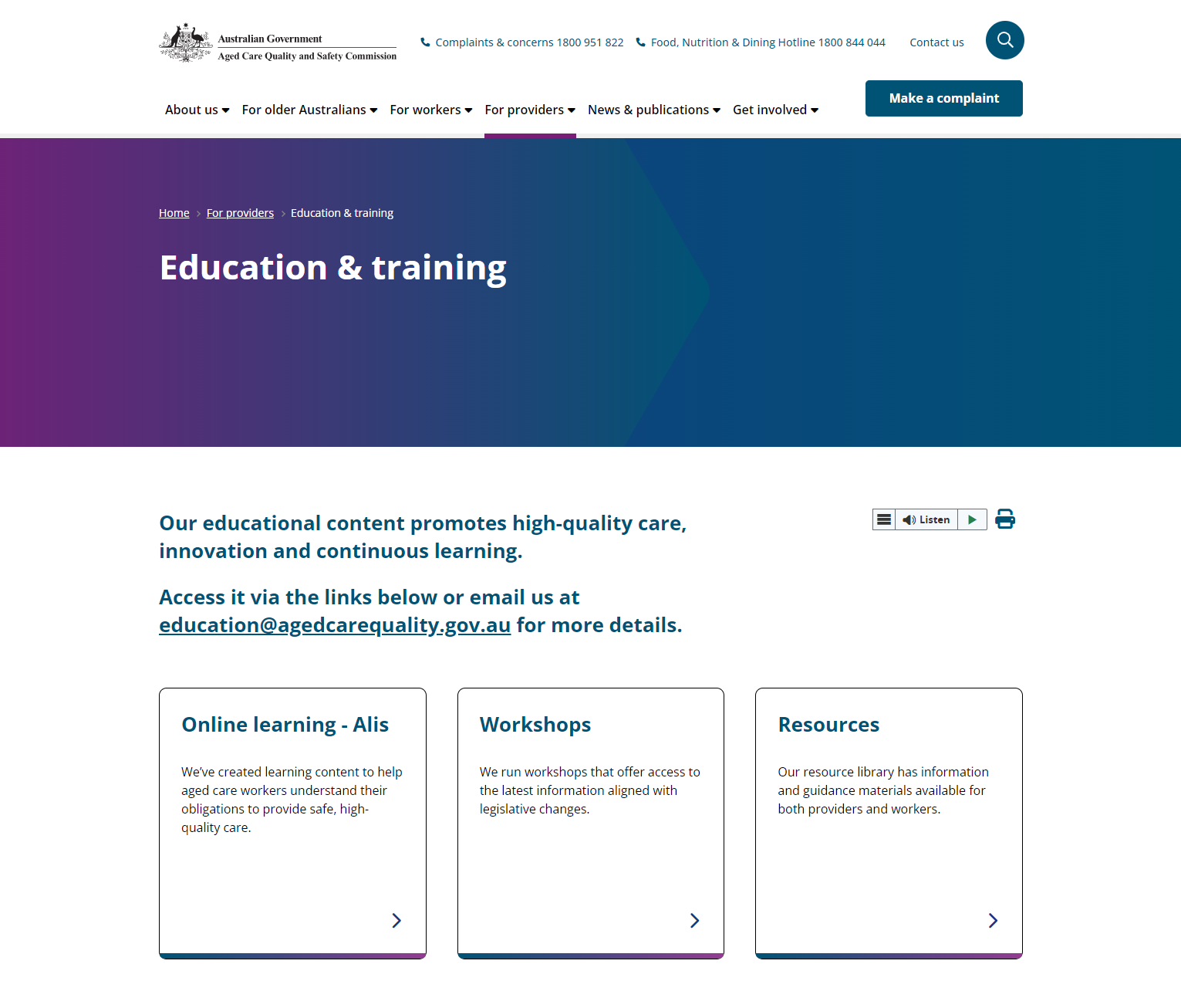 Education & training