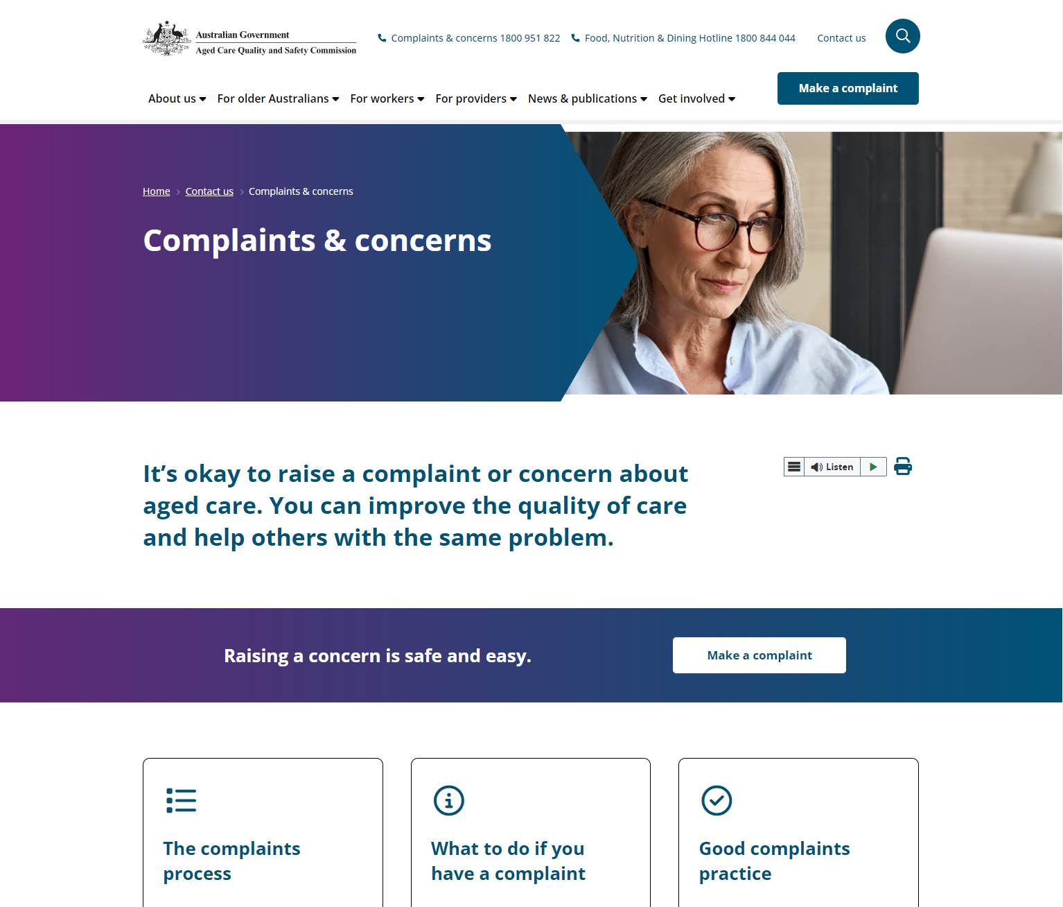 Complaints & concerns