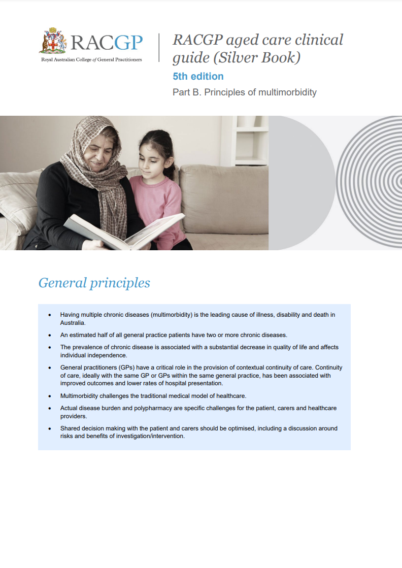 RACGP aged care clinical guide (Silver Book) - Part B - Principles of multimorbidity