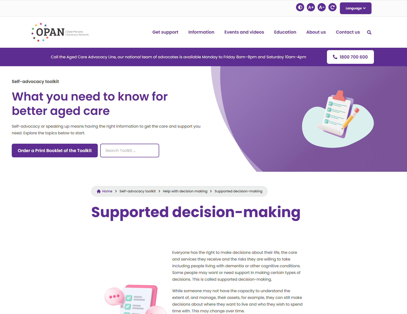 Supported decision-making