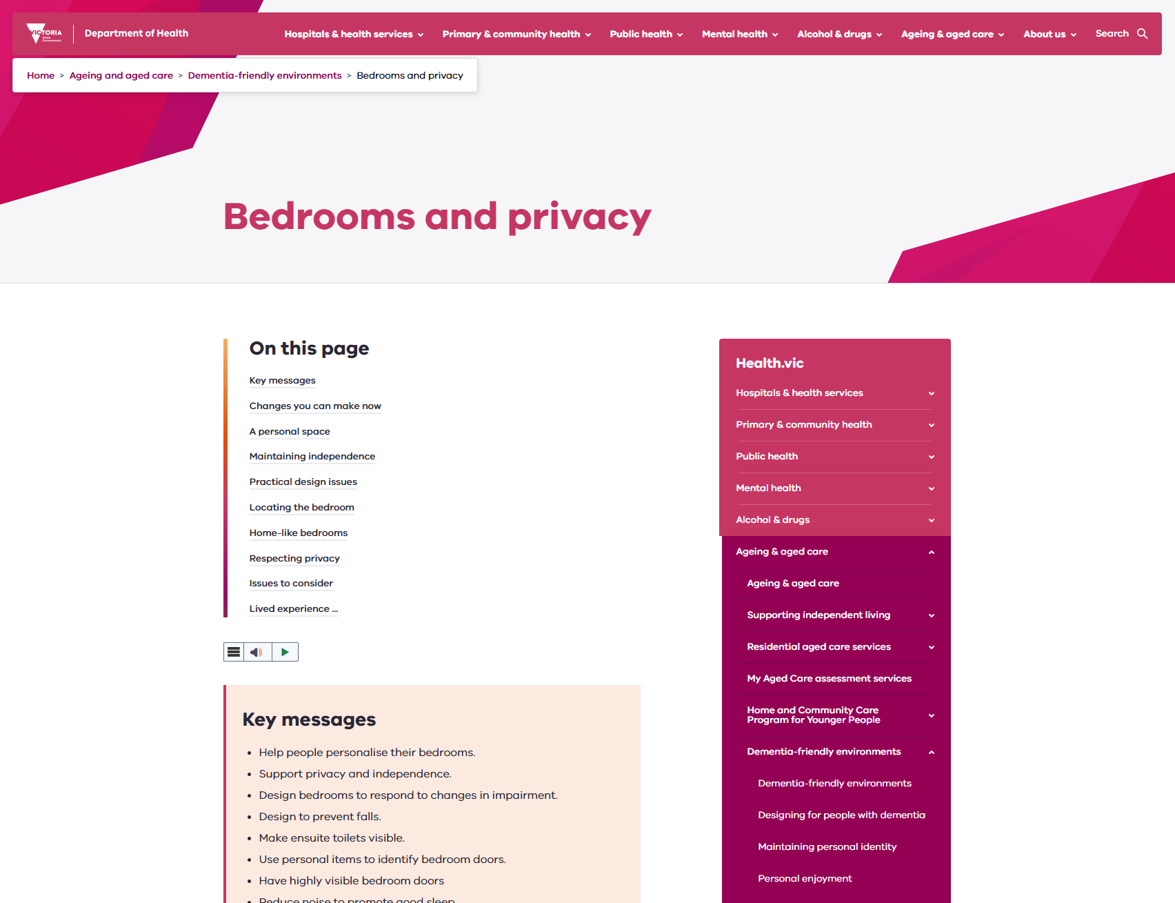 Bedrooms and privacy