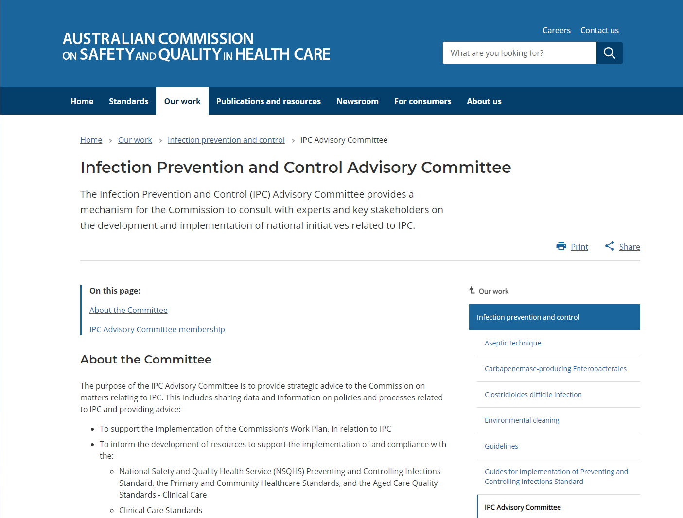 Infection Prevention and Control Advisory Committee