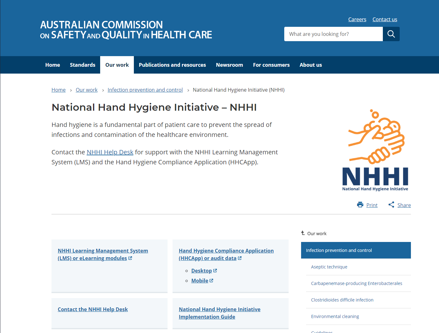 National Hand Hygiene Initiative – NHHI