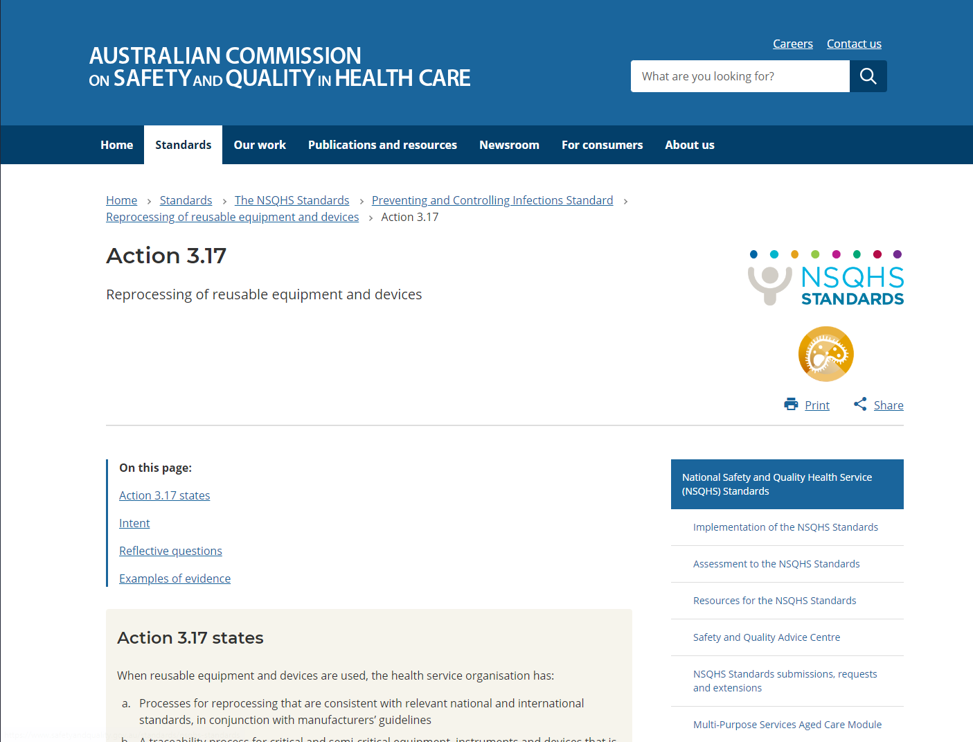 Action 3.17 - Reprocessing of reusable equipment and devices