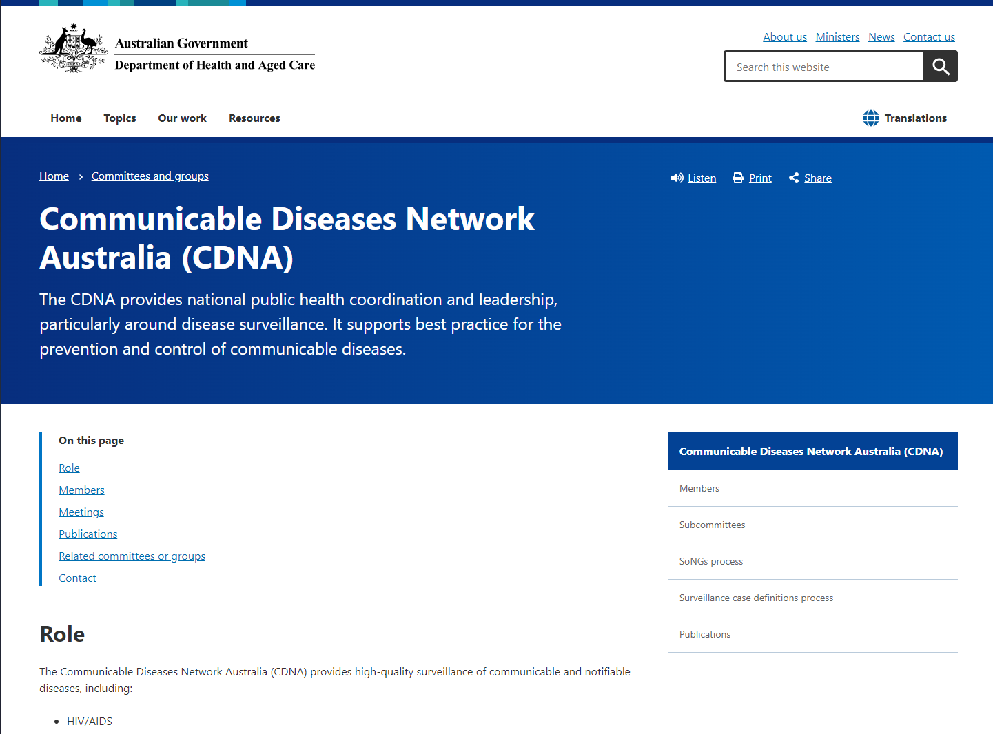 Communicable Diseases Network Australia (CDNA)