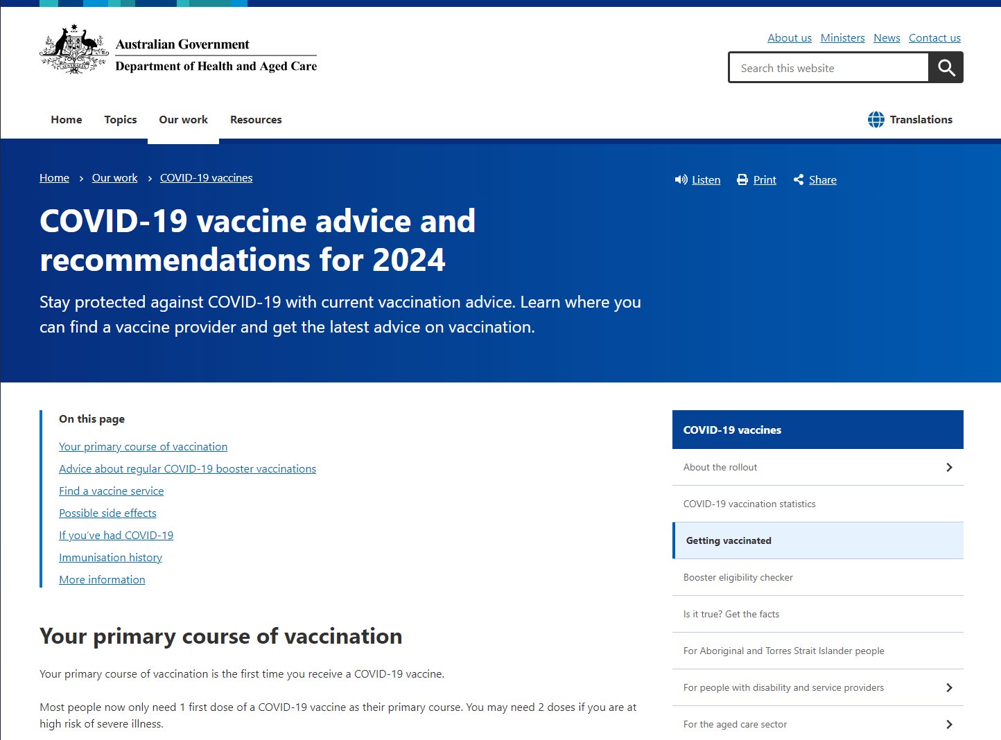COVID-19 vaccine advice and recommendations for 2024