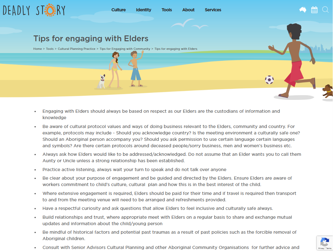 Tips for engaging with Elders