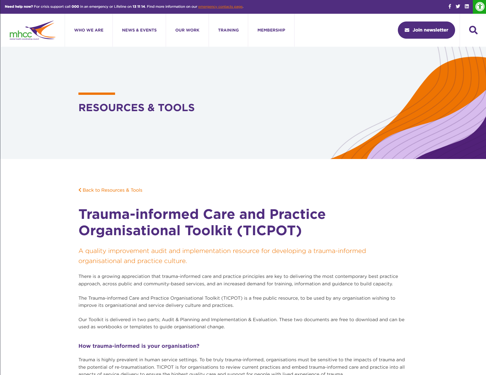Trauma-informed Care and Practice Organisational Toolkit