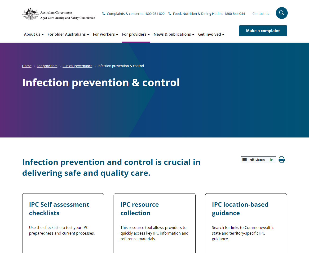 Infection prevention & control