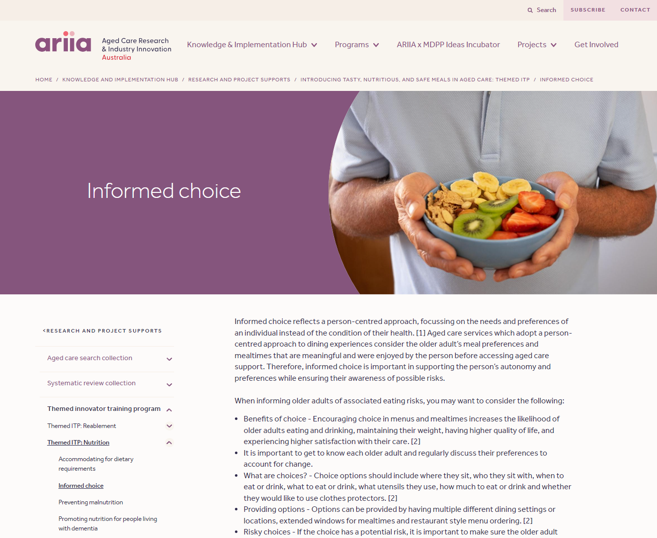 Nutrition - Informed choice
