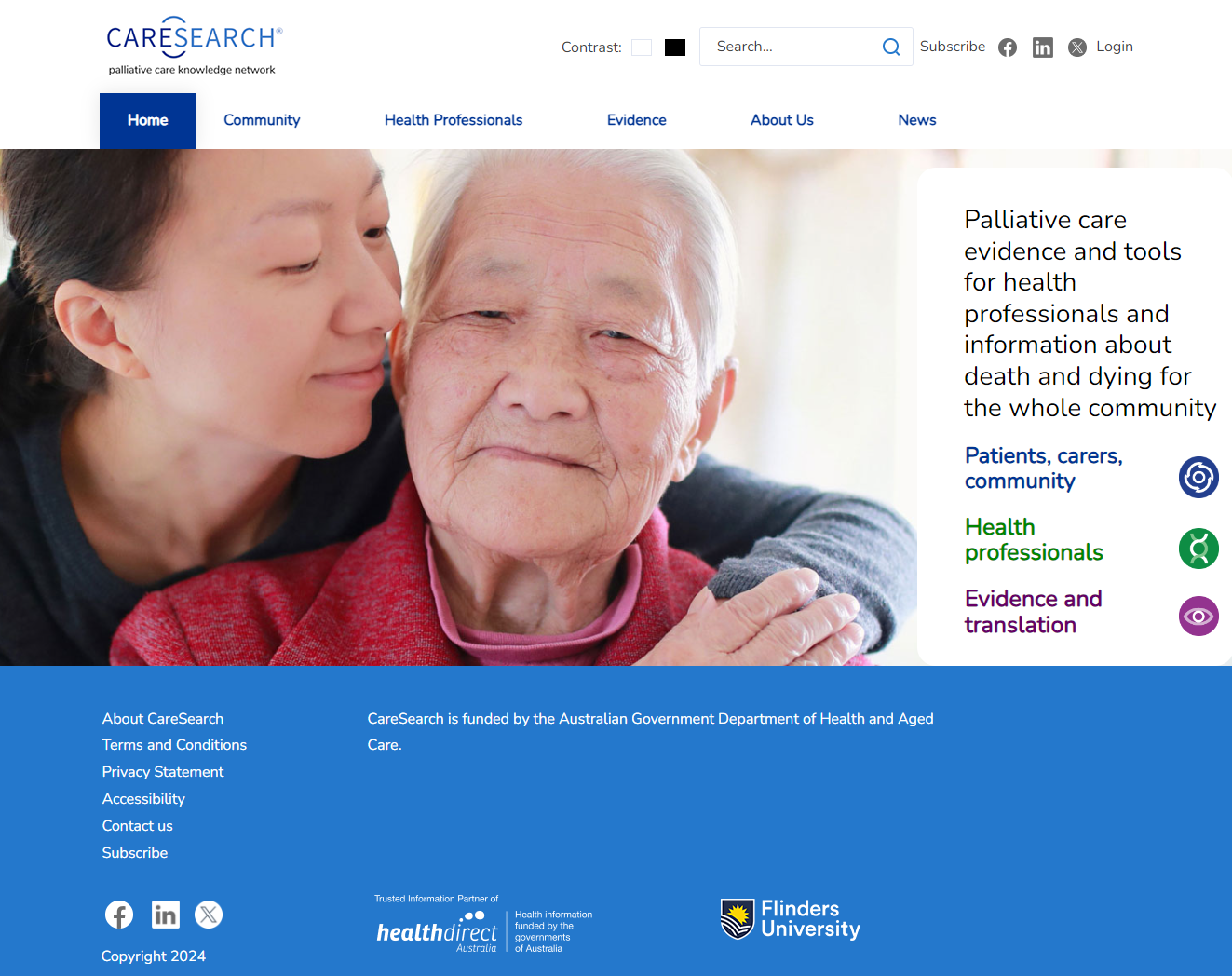 Palliative care knowledge network