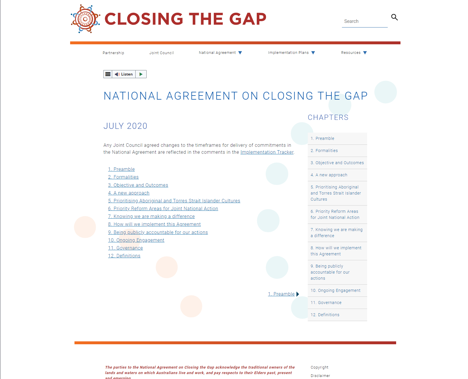National Agreement on Closing the Gap