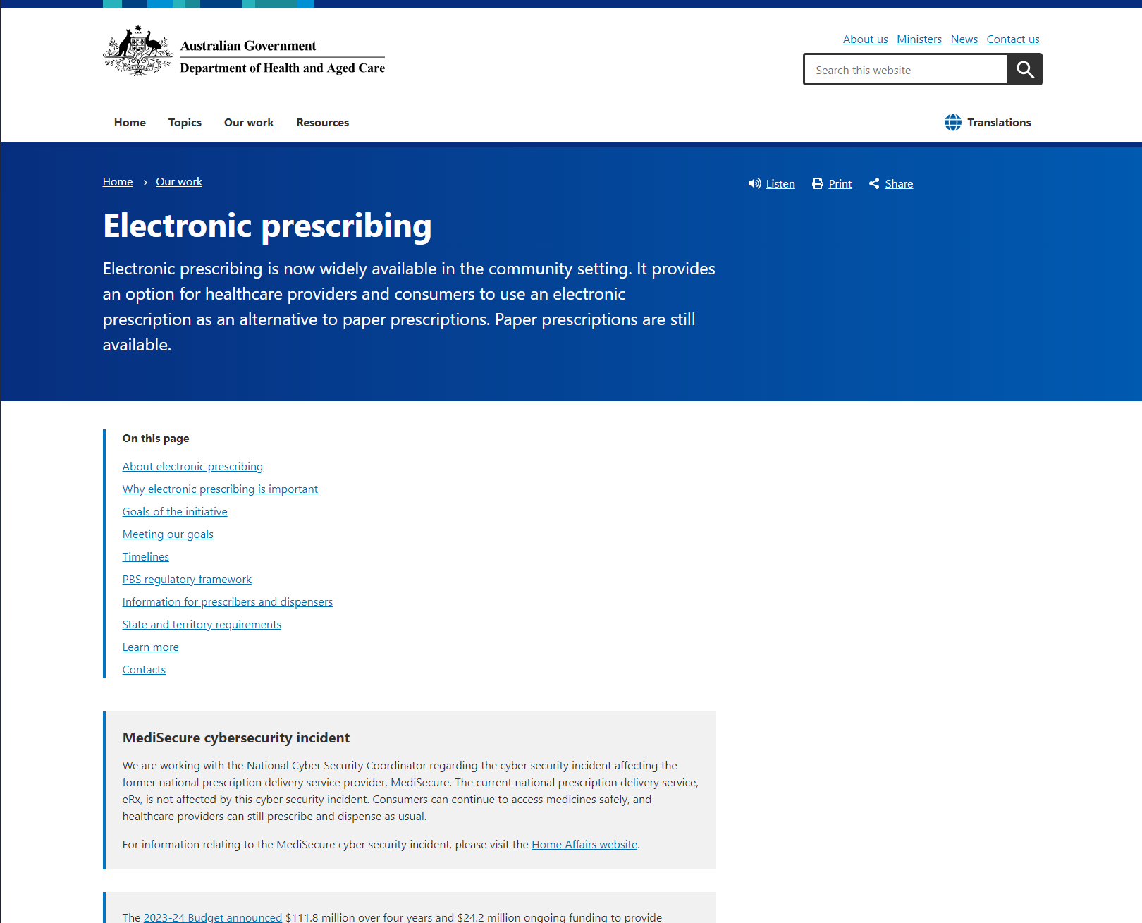 Electronic prescribing
