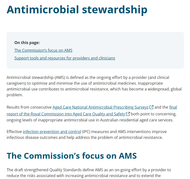 Antimicrobial stewardship