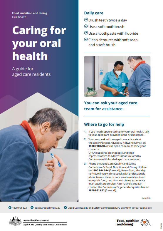 Caring for your oral health - poster thumbnail