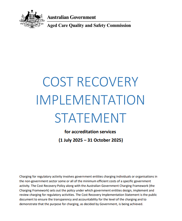 Cost recovery implementation statement