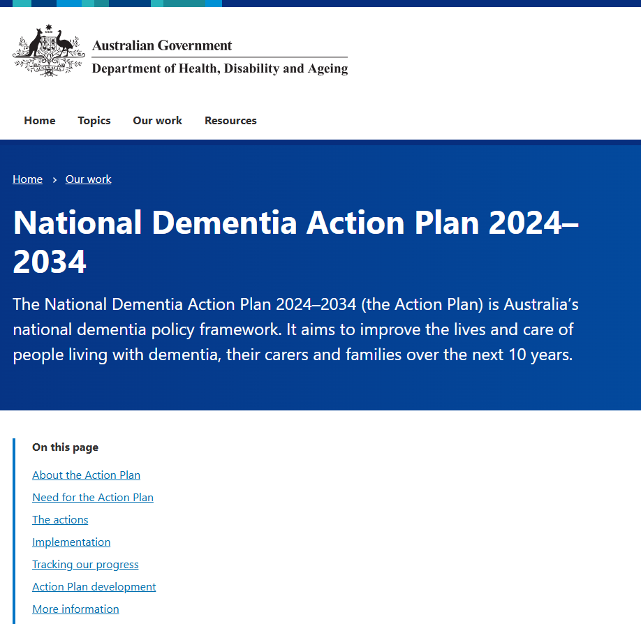 National Dementia Action Plan 2024–2034 thumbnail
