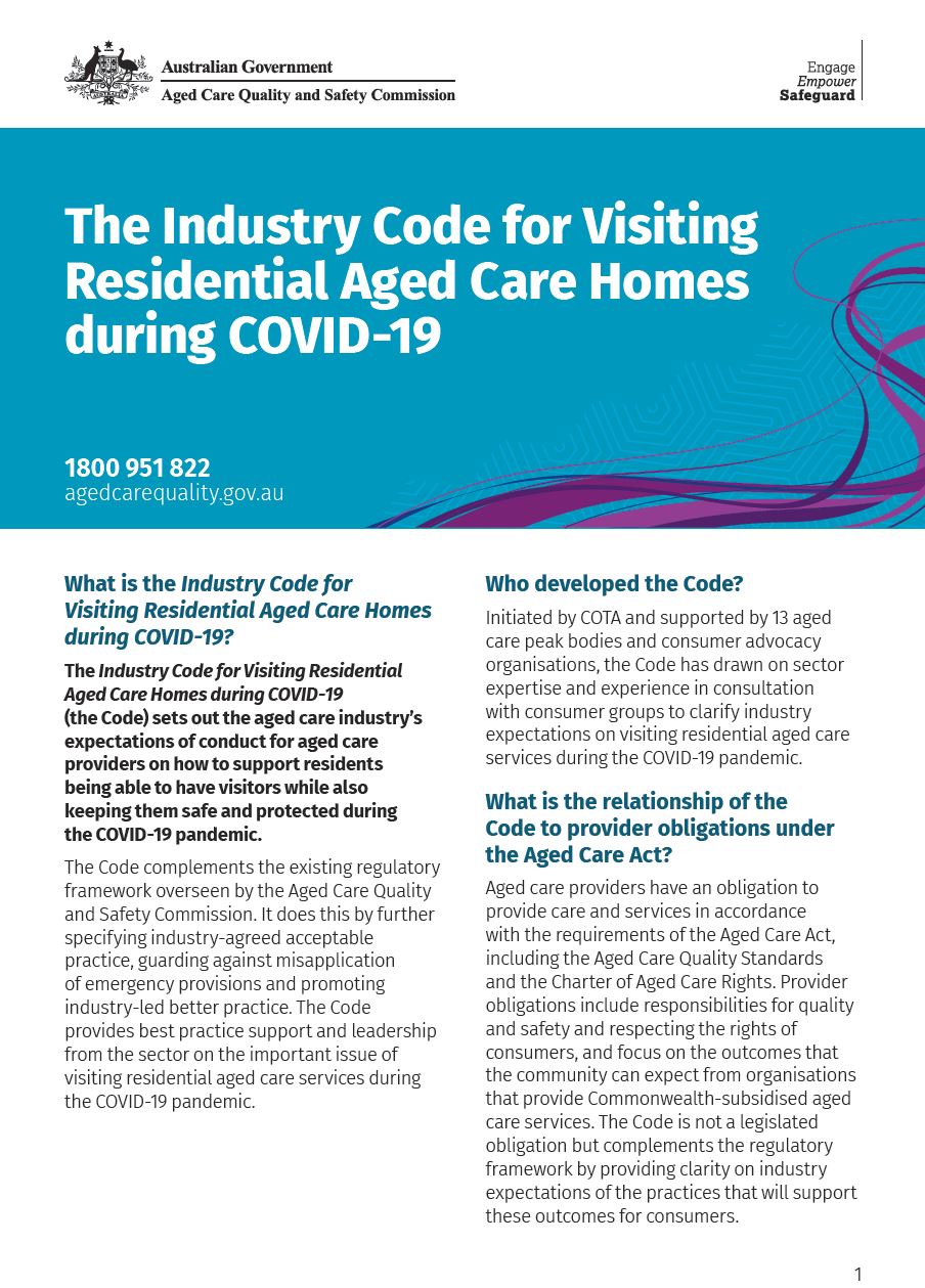 Industry code fact sheet