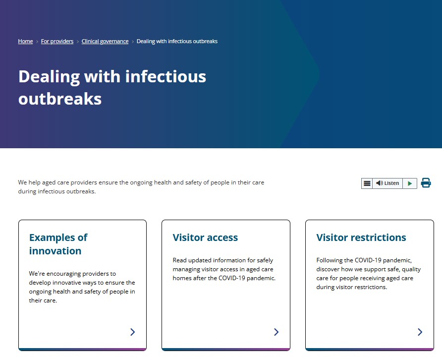 Dealing with infectious outbreaks