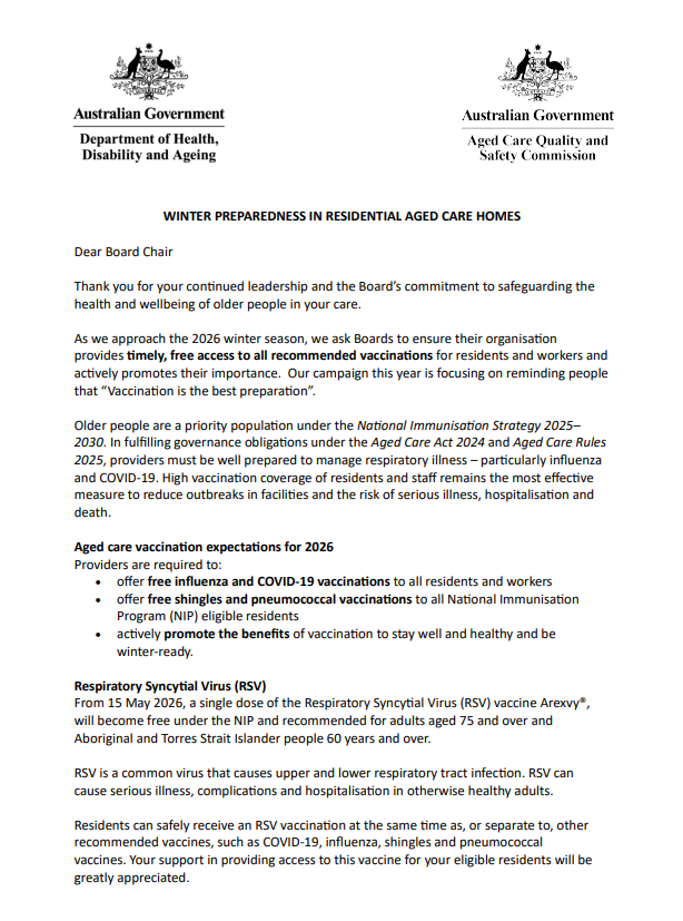 Joint Letter on winter preparedness - image thumbnail