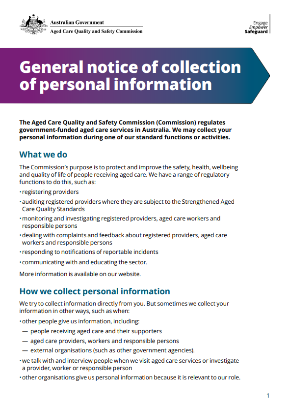 Notice of collection thumbnail