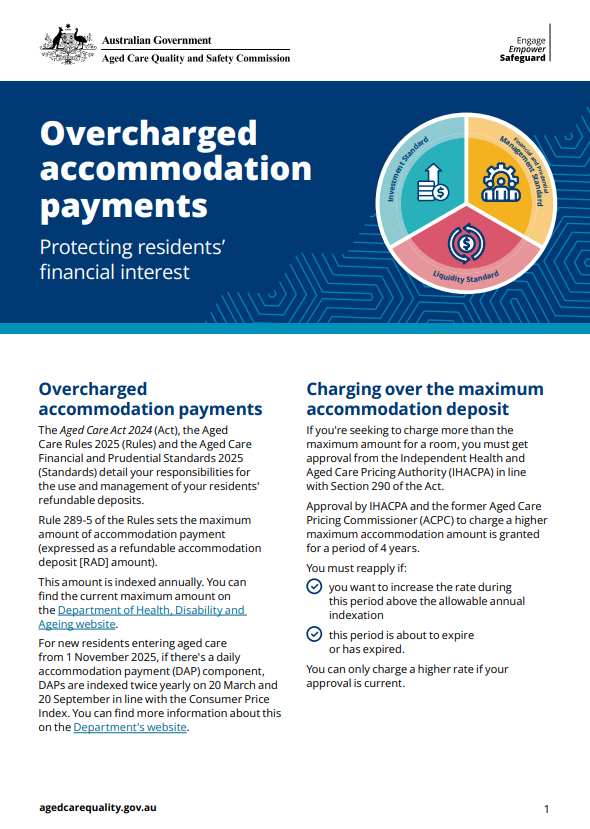 Overcharged accommodation payments - Protecting residents’ financial interest thumbnail image