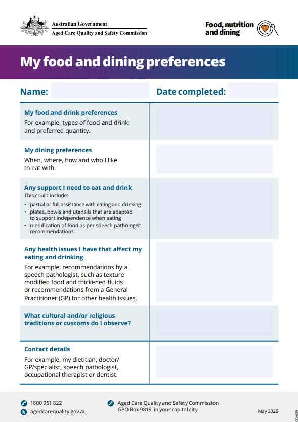My food and dining preferences - thumbnail image