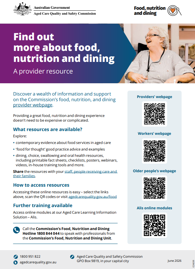 Find out more about food, nutrition and dining - resources thumbnail image