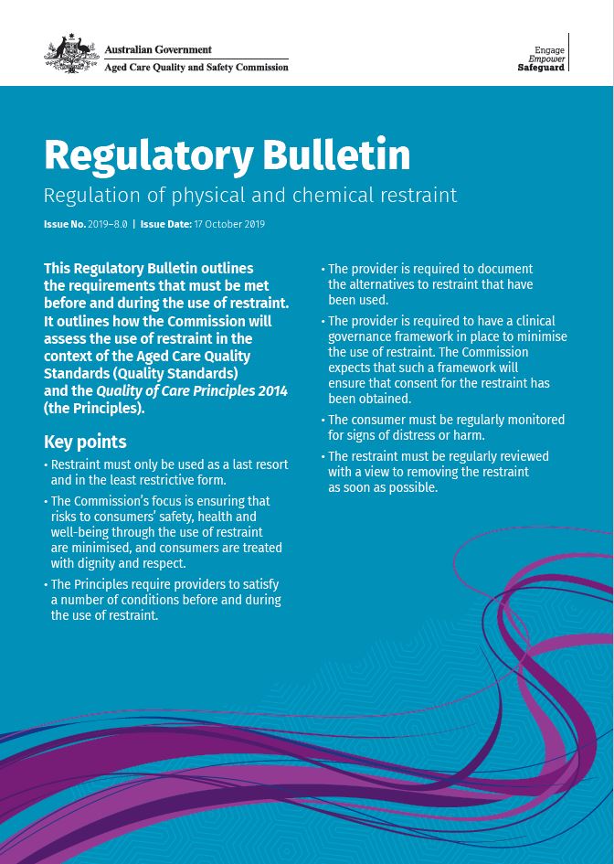 Regulatory Bulletins Aged Care Quality and Safety Commission