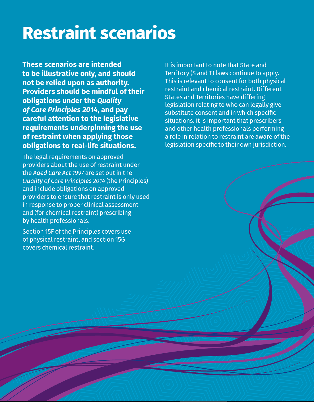 Front page of scenarios document