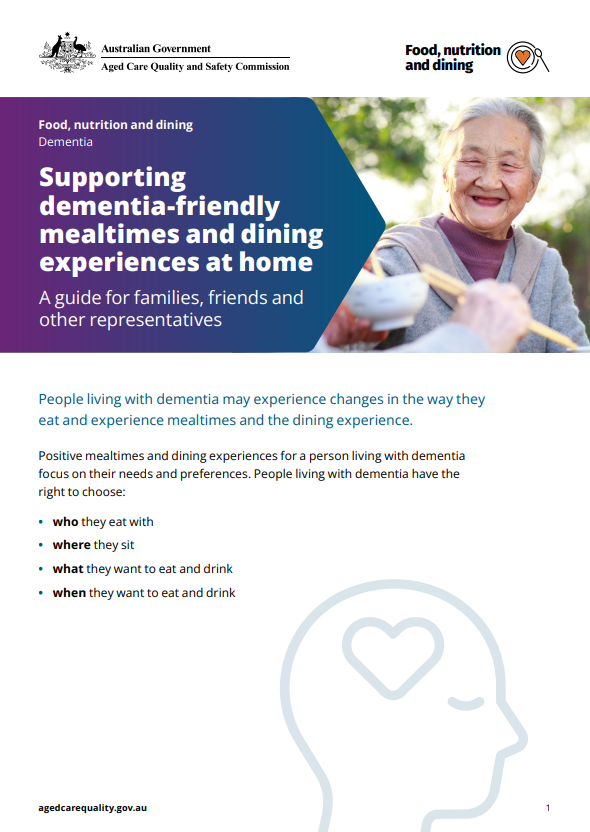 Supporting dementia-friendly mealtimes and dining experiences at home - guide thumbnail image