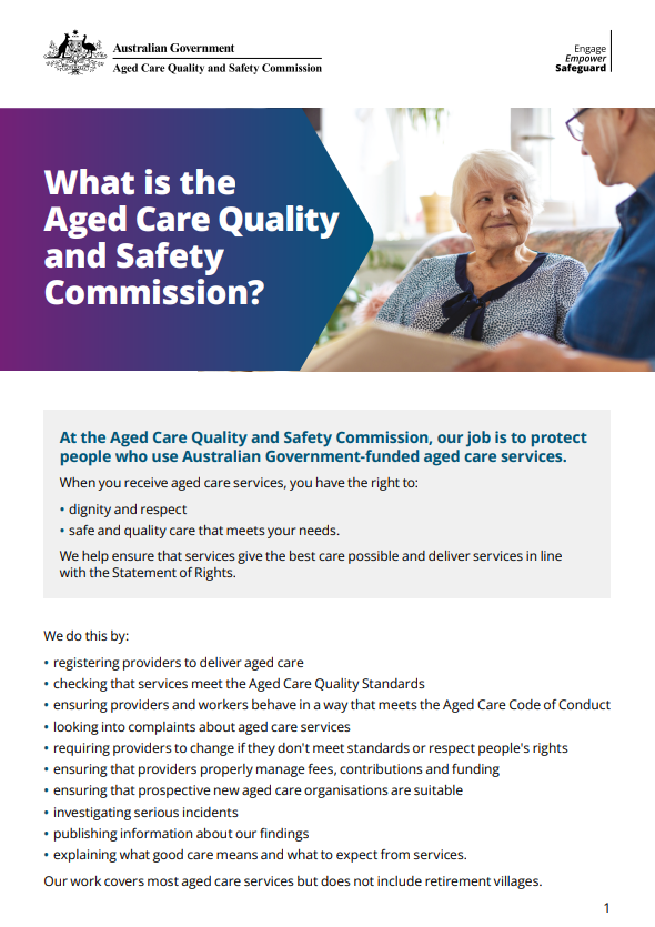 What is the Aged Care Quality and Safety Commission? - thumbnail image